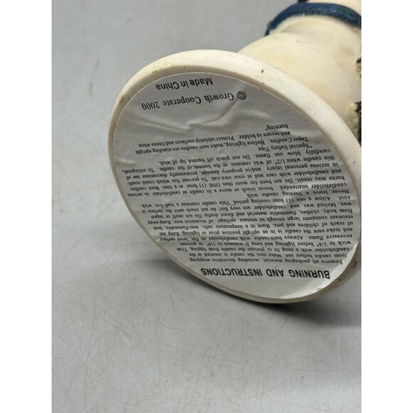 Vintage Christmas Growth Cooperate 2000 Snowman Taper Candle Holder READ - Picture 8 of 8